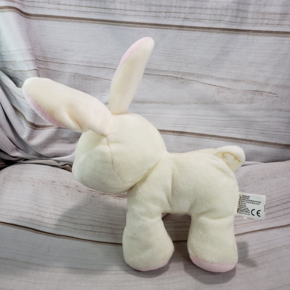 Kellytoy Rabbit Velour Rattle Plush Toy Crinkle Ears Cream Pink 8 Inch 2018 - Picture 3 of 10